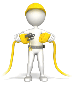 Animated gif sample: Electrician Plug It In (non looping)