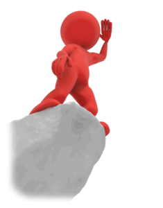 Animated gif sample: Stick Figure Look Point On Cliff