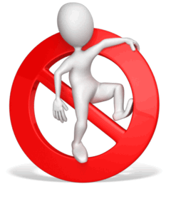 Animated gif sample: Stop Gesture in Prohibited Symbol