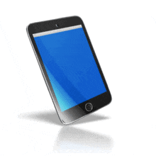 An animation of a smart phone with a square discussion box popup and closing.