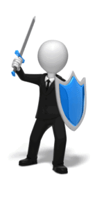 Animated gif sample: Businessman Sword Shield
