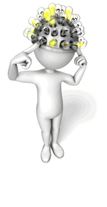 Animated gif sample: Stick Figure Thinking Cap