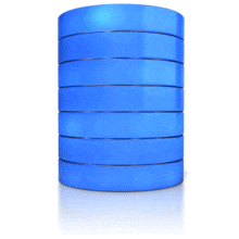 This animation shows a database processing and transferring data.