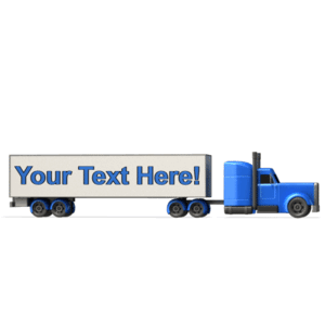 This PowerPoint Animations shows a preview of Semi Truck Side Text