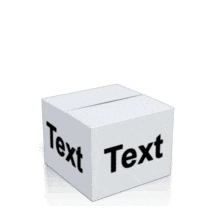 This animated clip art shows a green puzzle piece popping out of a white box with space to add custom text on both.