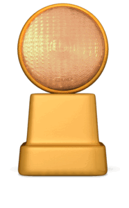 Animated gif sample: Caution Road Sign Light