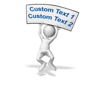 Stickman Jumping With Blank Sign Text | 3D Animated Clipart for PowerPoint Stickman Jumping With Blank Sign Text | 3D Animated Clipart for PowerPoint