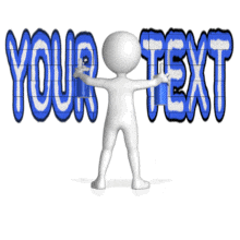 A figure spray paints text on a wall which you can customize to your own words.