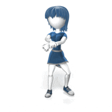 A girl moves to a popular dance craze.