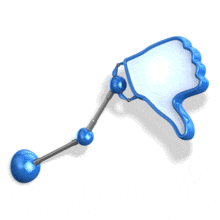 This clip art image shows a mechanical arm with a thumbs down on the end.