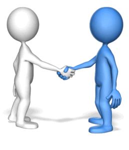 Animated gif sample: Stick Figure Handshake Standout Anim