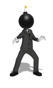Animated gif sample: Stick Figure Panic Bomb