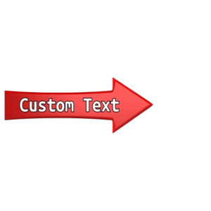 This PowerPoint Animations shows a preview of Arrow Pointing Custom Text 