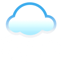 An animation of a cloud emitting a signal.