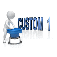 A figure presses a button to search through different custom text words.