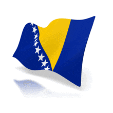 A animation is of the flag of Bosnia and Herzegovina