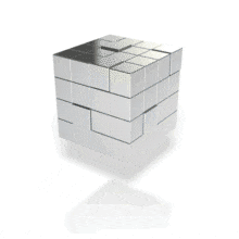 A group of silver cubes with blue cubes emerging from the rest. This clip-art can represent a team standing-out from the rest.