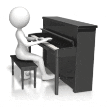 An animation of a musician playing the piano.