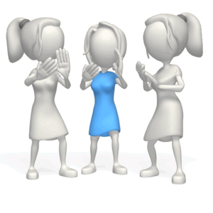 Animated gif sample: Women Group Clapping