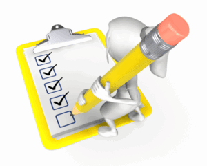 Animated gif sample: Woman Checks It Off Her List