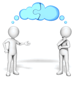 Animated gif sample: Two Figures Sharing Thoughts