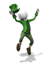 Animated gif sample: Jumping Leprechaun