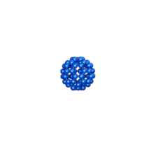 This animation shows a molecular structure expanding and contracting.