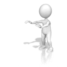 An animation of a figure having trouble standing up.