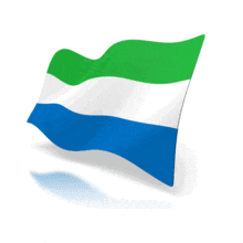 A animation of Sierra Leone&#039;s flag.