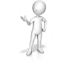 This animation shows a figures nose growing every time it tries to communicate.