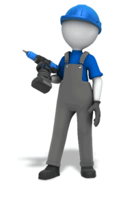 Animated gif sample: Worker Display With Power Drill