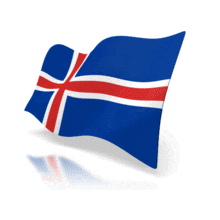 An animation of Iceland&#039;s flag.