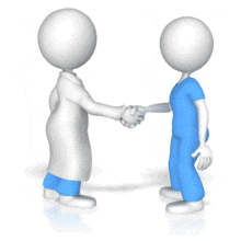 Stick Figure Handshake Standout Anim | 3D Animated Clipart for ...
