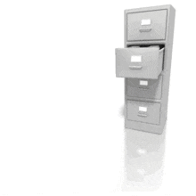 An animation of a long drawer on a filing cabinet opening up and extracting a colored file which you can put your own custom text on.