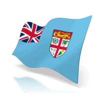 An animation of Fiji&#039;s flag waving.