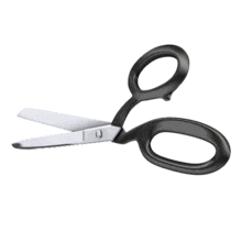 This animation shows a scissors doing a cutting motion.