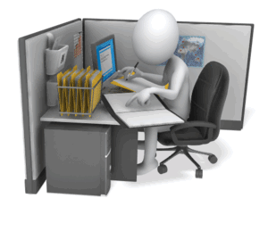 Animated gif sample: Office Worker Hard At Work