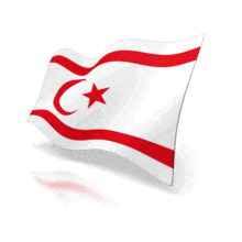 An animation of Northern Cyprus&#039; flag.