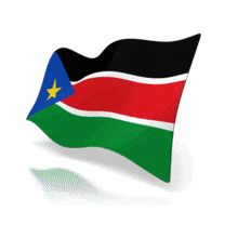The national flag of South Sudan.