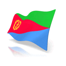 The national flag of Eritrea.