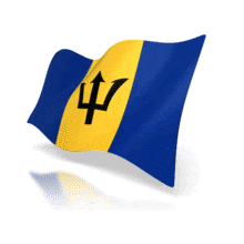 An animated national flag of Barbados.
