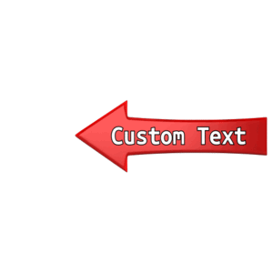 This PowerPoint Animations shows a preview of Arrow Pointing to Left Custom Text