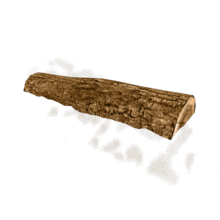 An animation of a log floating in some water.