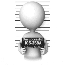This custom design animation shows a figure in a mug shot holding a sign.  You can customize the sign by adding your own text and images.