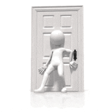 Door Opening Closing  3D Animated Clipart for PowerPoint 