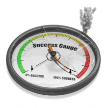 Customize this gauge that is maxed out while breaking the glass, smoking and sparking.