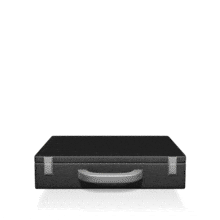 This animation shows a businessman popping out of a briefcase and revealing an idea light bulb.