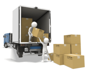 Semi Figures Unloading Boxes | 3D Animated Clipart for PowerPoint