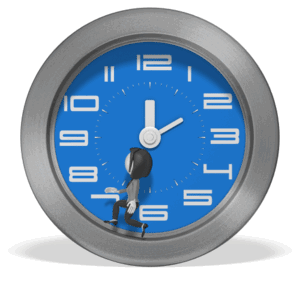 Animated gif sample: Business Woman Run Inside Clock