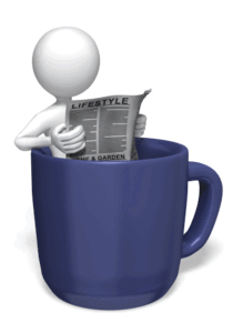 Animated gif sample: Coffee Reading Newspaper